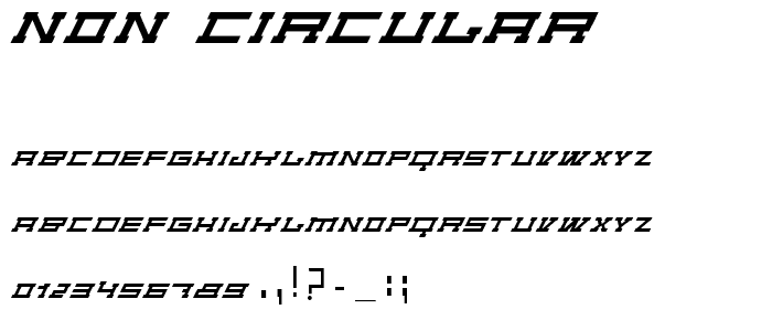 Non Circular font